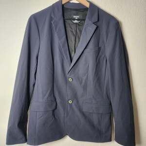 Rhone Blazer Jacket Mens Small Blue Stretch Travel Tech Lined 2 Button 101993